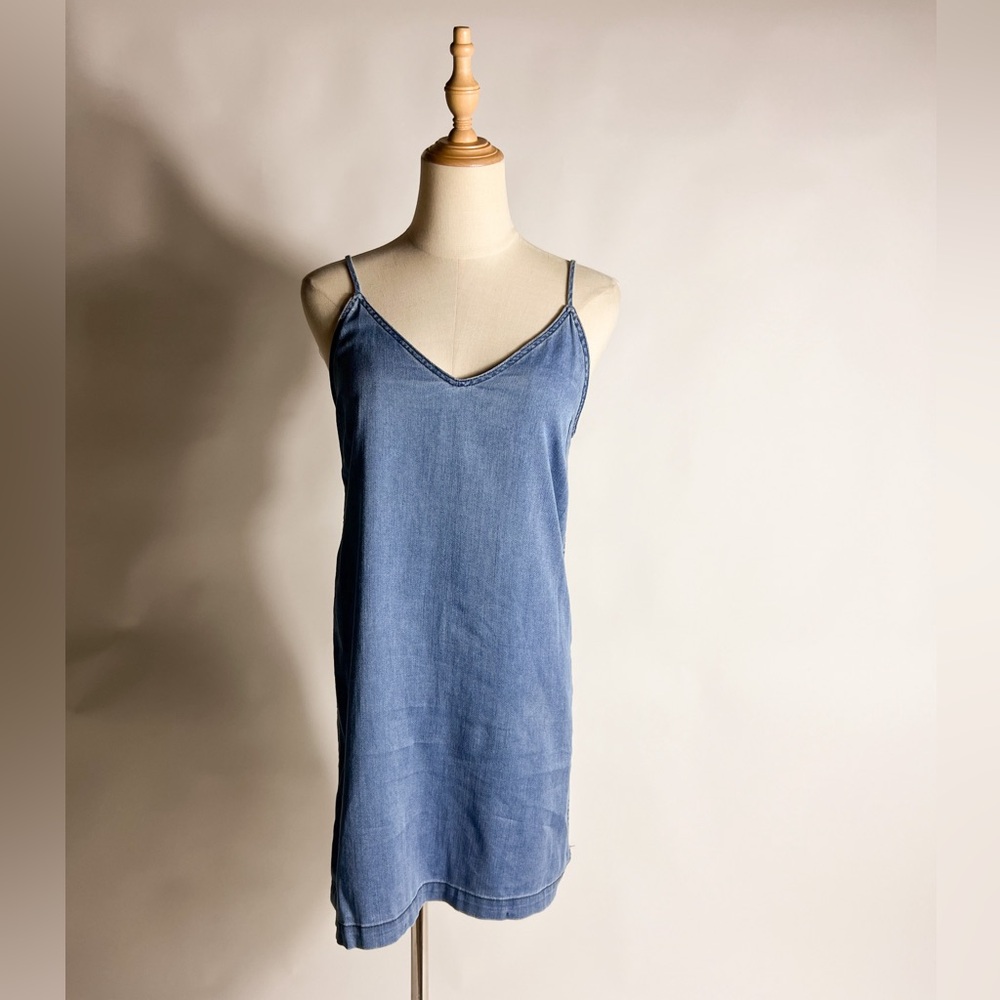 ARITZIA Wilfred Vivienne Cropped Denim Chambray Tank Dress XS
